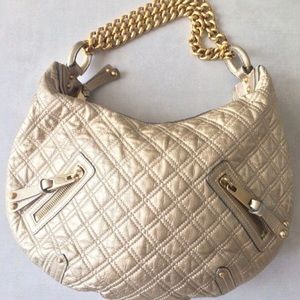 Marc Jacobs Gold Quilted Leather Handbag